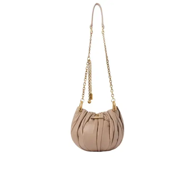 Chloé Plissé shoulder bag with chain in pleated leather Chloé Plissé shoulder bag with chain in pleated leather