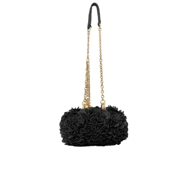 Chloé Chloé Plissé shoulder bag with chain in leather flowers | Thumbnail 1 Chloé Chloé Plissé shoulder bag with chain in leather flowers | Thumbnail 1
