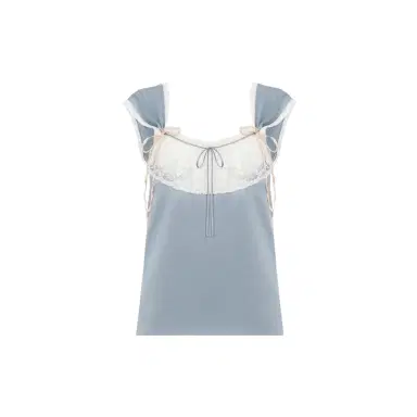 Chloé Fluid lingerie top in washed silk satin & lace | Thumbnail 1 Chloé Fluid lingerie top in washed silk satin & lace | Thumbnail 1