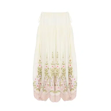 Chloé Gathered long skirt in technical taffeta | Thumbnail 1 Chloé Gathered long skirt in technical taffeta | Thumbnail 1