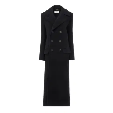 Chloé Long double-breasted coat in double-face wool | Thumbnail 1 Chloé Long double-breasted coat in double-face wool | Thumbnail 1
