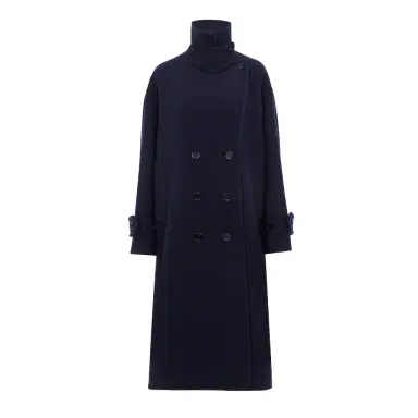 Chloé Double-breasted oversized long coat in wool | Thumbnail 1 Chloé Double-breasted oversized long coat in wool | Thumbnail 1
