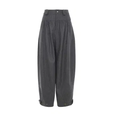Chloé High-rise barrel pants in wool & cashmere flannel | Thumbnail 1 Chloé High-rise barrel pants in wool & cashmere flannel | Thumbnail 1