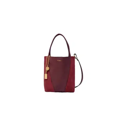 Chloé Small Chloé Spin tote bag in suede & soft leather | Thumbnail 1 Chloé Small Chloé Spin tote bag in suede & soft leather | Thumbnail 1