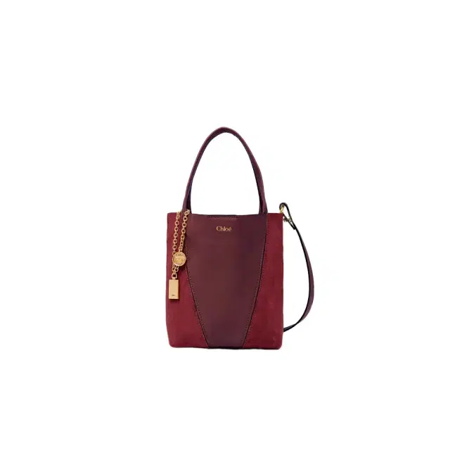 Small Chloé Spin tote bag in suede & soft leather Small Chloé Spin tote bag in suede & soft leather