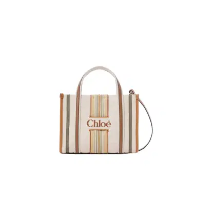 Chloé Small Woody Loop tote bag in canvas | Thumbnail 1 Chloé Small Woody Loop tote bag in canvas | Thumbnail 1
