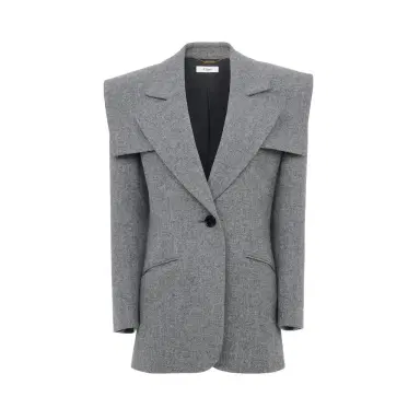 Chloé Single-breasted tailored jacket in chiné wool | Thumbnail 1 Chloé Single-breasted tailored jacket in chiné wool | Thumbnail 1