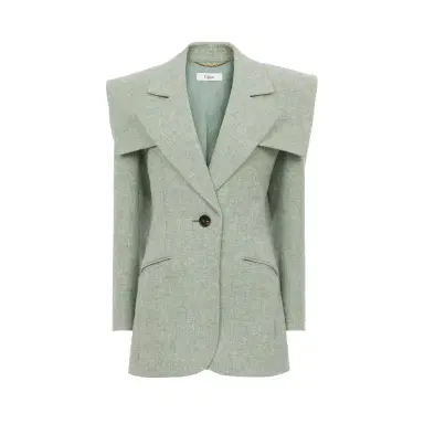 Chloé Single-breasted tailored jacket in chiné wool | Thumbnail 1 Chloé Single-breasted tailored jacket in chiné wool | Thumbnail 1