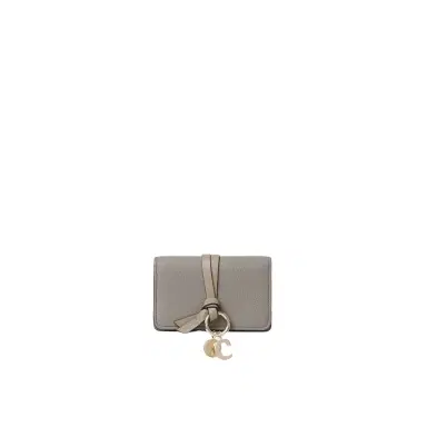 Chloé Alphabet card holder in grained leather | Thumbnail 1 Chloé Alphabet card holder in grained leather | Thumbnail 1