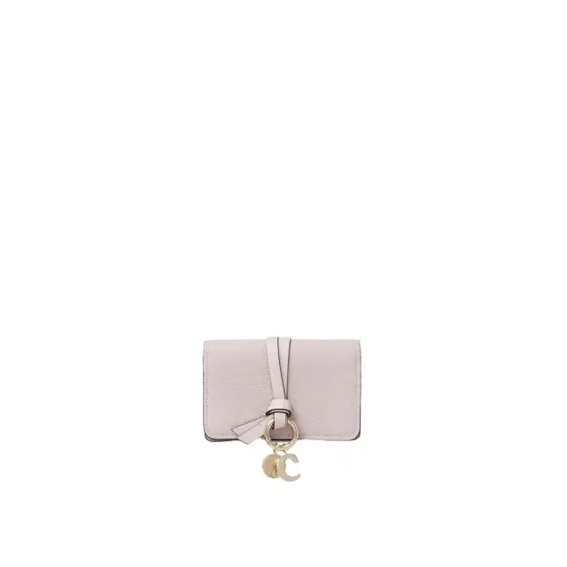 Alphabet card holder in grained leather Alphabet card holder in grained leather