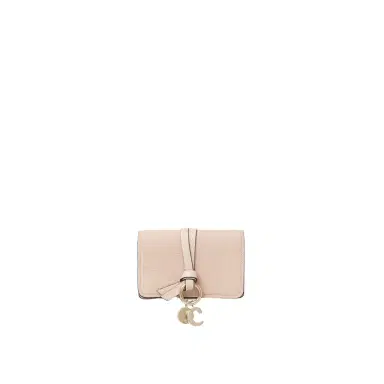 Chloé Alphabet card holder in grained leather | Thumbnail 1 Chloé Alphabet card holder in grained leather | Thumbnail 1