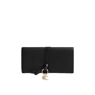 Chloé Alphabet wallet with flap in grained leather | Thumbnail 1 Chloé Alphabet wallet with flap in grained leather | Thumbnail 1