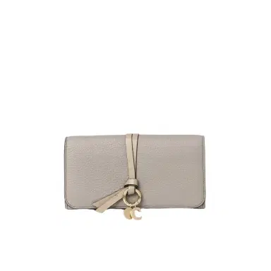 Chloé Alphabet wallet with flap in grained leather | Thumbnail 1 Chloé Alphabet wallet with flap in grained leather | Thumbnail 1