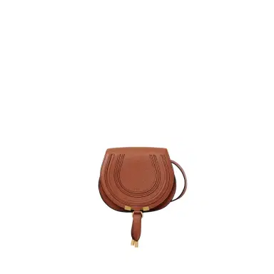 Chloé Small Marcie saddle bag in grained leather | Thumbnail 1 Chloé Small Marcie saddle bag in grained leather | Thumbnail 1