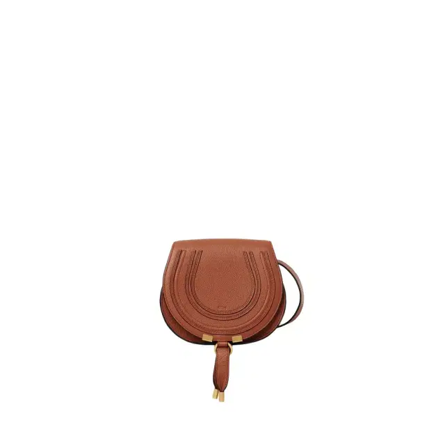 Small Marcie saddle bag in grained leather Small Marcie saddle bag in grained leather
