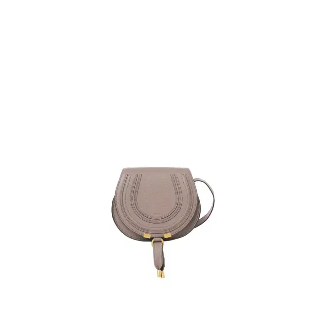 Small Marcie saddle bag in grained leather Small Marcie saddle bag in grained leather