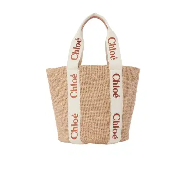 Chloé Large Woody basket in natural fibers | Thumbnail 1 Chloé Large Woody basket in natural fibers | Thumbnail 1