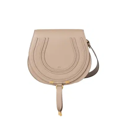 Chloé Marcie saddle bag in grained leather | Thumbnail 1 Chloé Marcie saddle bag in grained leather | Thumbnail 1