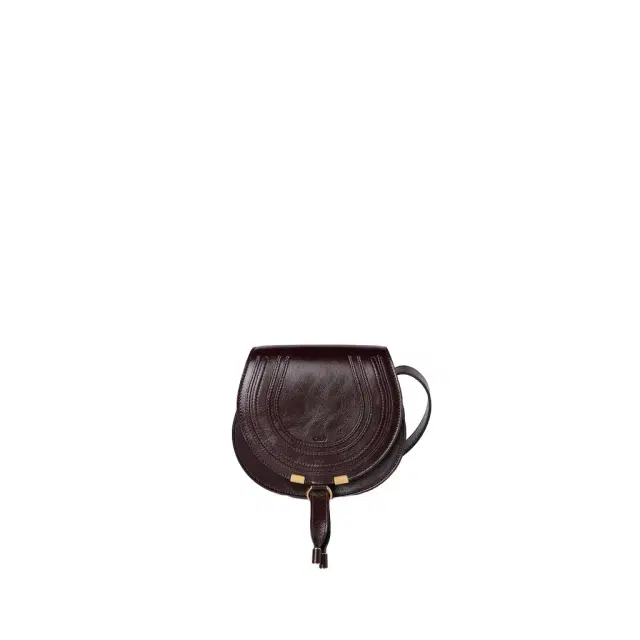 Small Marcie saddle bag in shiny leather Small Marcie saddle bag in shiny leather