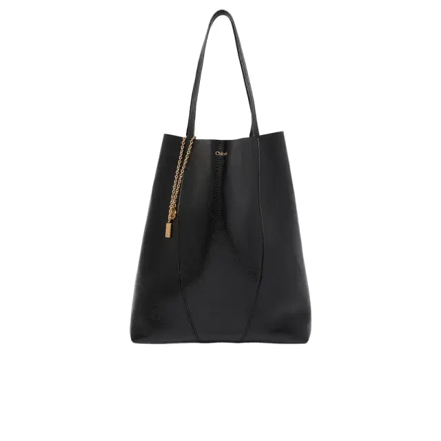 Large Chloé Spin tote bag in grained leather Large Chloé Spin tote bag in grained leather