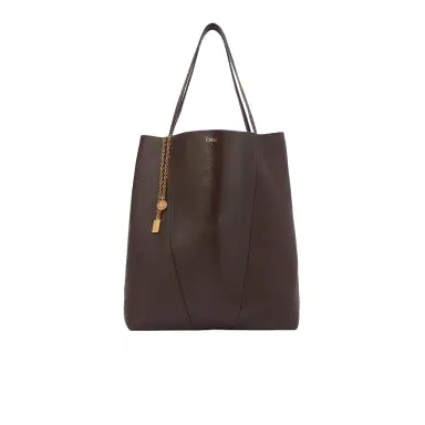 Chloé Large Chloé Spin tote bag in grained leather | Thumbnail 1 Chloé Large Chloé Spin tote bag in grained leather | Thumbnail 1