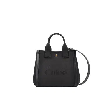 Chloé Small Chloé Carry tote bag in canvas | Thumbnail 1 Chloé Small Chloé Carry tote bag in canvas | Thumbnail 1