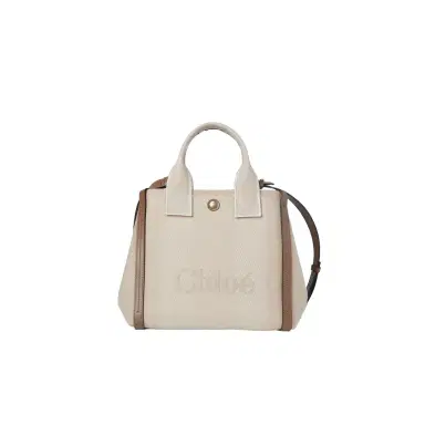 Chloé Small Chloé Carry tote bag in canvas | Thumbnail 1 Chloé Small Chloé Carry tote bag in canvas | Thumbnail 1