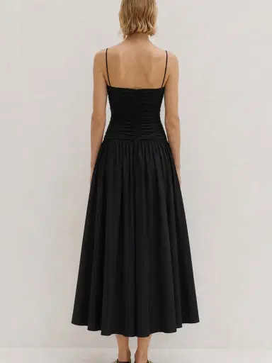 Tove Amina Ruched Cotton Midi Dress | Thumbnail 3 Tove Amina Ruched Cotton Midi Dress | Thumbnail 3