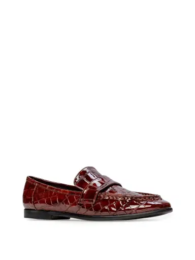 Black Suede Studio Arrow Loafers in Croc Patent Leather | Thumbnail 3 Black Suede Studio Arrow Loafers in Croc Patent Leather | Thumbnail 3