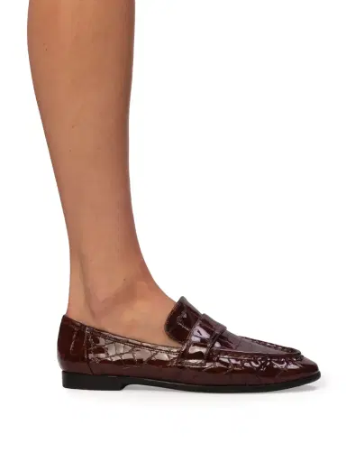 Black Suede Studio Arrow Loafers in Croc Patent Leather | Thumbnail 5 Black Suede Studio Arrow Loafers in Croc Patent Leather | Thumbnail 5