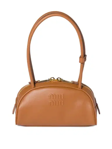 Miu Miu Beau Half-Moon Leather Shoulder Bag | Thumbnail 1 Miu Miu Beau Half-Moon Leather Shoulder Bag | Thumbnail 1