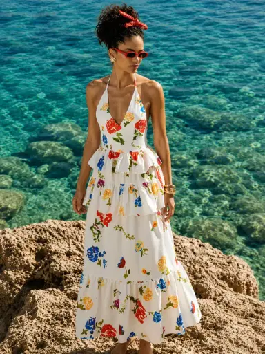 CAROLINE CONSTAS Brianna Ruffled Maxi Skirt | Thumbnail 2 CAROLINE CONSTAS Brianna Ruffled Maxi Skirt | Thumbnail 2