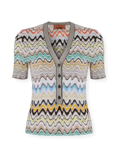 Missoni Chevron Knit Short-Sleeve Top | Thumbnail 1 Missoni Chevron Knit Short-Sleeve Top | Thumbnail 1
