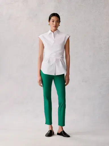 LAFAYETTE 148 Cotton Poplin Wrap Shirt | Thumbnail 2 LAFAYETTE 148 Cotton Poplin Wrap Shirt | Thumbnail 2