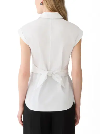 LAFAYETTE 148 Cotton Poplin Wrap Shirt | Thumbnail 4 LAFAYETTE 148 Cotton Poplin Wrap Shirt | Thumbnail 4