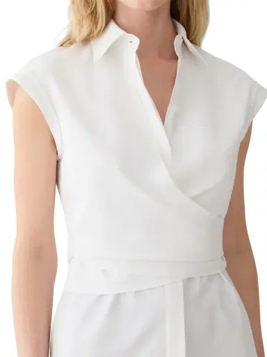 LAFAYETTE 148 Cotton Poplin Wrap Shirt | Thumbnail 5 LAFAYETTE 148 Cotton Poplin Wrap Shirt | Thumbnail 5