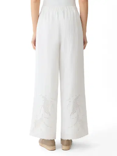 LAFAYETTE 148 Embroidered Riverside Linen Pants | Thumbnail 4 LAFAYETTE 148 Embroidered Riverside Linen Pants | Thumbnail 4