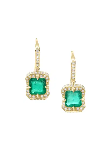 YI COLLECTION Emerald Aurora Earrings | Thumbnail 1 YI COLLECTION Emerald Aurora Earrings | Thumbnail 1