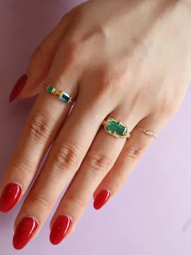 YI COLLECTION Emerald Compass Ring | Thumbnail 3 YI COLLECTION Emerald Compass Ring | Thumbnail 3