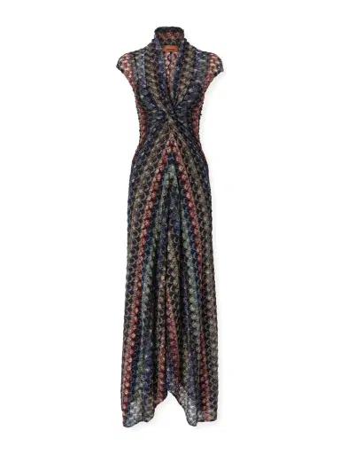 Missoni Metallic Knit Cap-Sleeve Maxi Dress | Thumbnail 1 Missoni Metallic Knit Cap-Sleeve Maxi Dress | Thumbnail 1