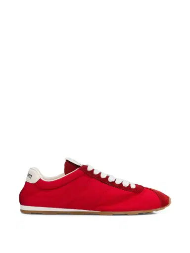 Miu Miu Nylon and Suede Sneakers | Thumbnail 1 Miu Miu Nylon and Suede Sneakers | Thumbnail 1