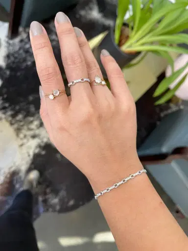 YI COLLECTION Platinum Diamond Links Tennis Bracelet | Thumbnail 2 YI COLLECTION Platinum Diamond Links Tennis Bracelet | Thumbnail 2
