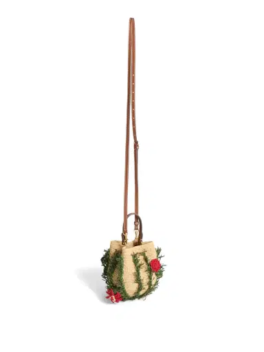 Anya Hindmarch Raffia Cactus Crossbody Bag | Thumbnail 4 Anya Hindmarch Raffia Cactus Crossbody Bag | Thumbnail 4