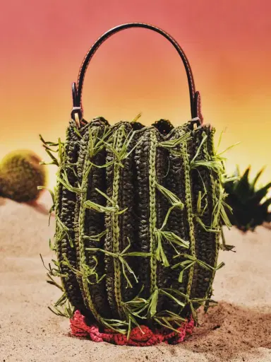 Anya Hindmarch Raffia Cactus Crossbody Bag | Thumbnail 2 Anya Hindmarch Raffia Cactus Crossbody Bag | Thumbnail 2