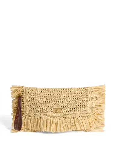 Anya Hindmarch Raffia Oversized Clutch | Thumbnail 1 Anya Hindmarch Raffia Oversized Clutch | Thumbnail 1