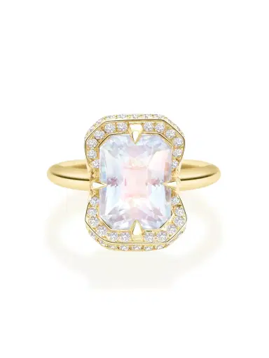 YI COLLECTION Rainbow Moonstone Aurora Ring | Thumbnail 1 YI COLLECTION Rainbow Moonstone Aurora Ring | Thumbnail 1
