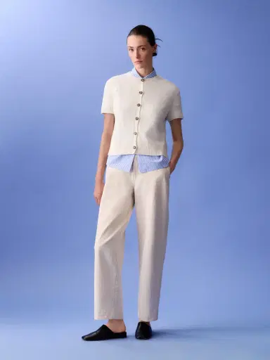 LAFAYETTE 148 Short Sleeve Crew Neck Cardigan | Thumbnail 2 LAFAYETTE 148 Short Sleeve Crew Neck Cardigan | Thumbnail 2