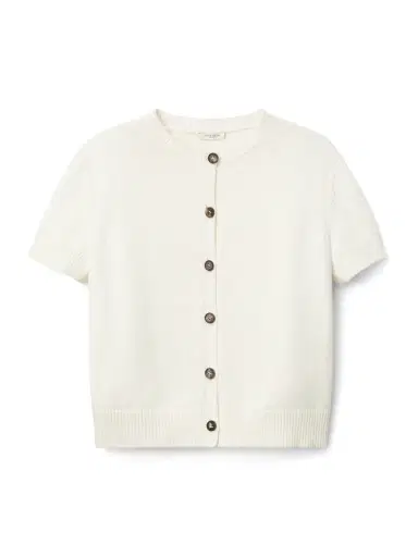 LAFAYETTE 148 Short Sleeve Crew Neck Cardigan | Thumbnail 1 LAFAYETTE 148 Short Sleeve Crew Neck Cardigan | Thumbnail 1