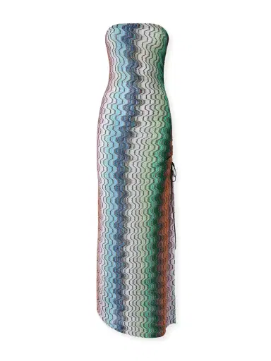 Missoni Strapless Striped Metallic-Knit Maxi Dress | Thumbnail 1 Missoni Strapless Striped Metallic-Knit Maxi Dress | Thumbnail 1