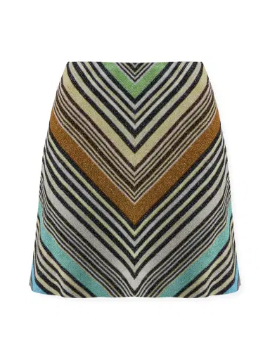 Missoni Striped Metallic-Knit Mini Skirt | Thumbnail 1 Missoni Striped Metallic-Knit Mini Skirt | Thumbnail 1